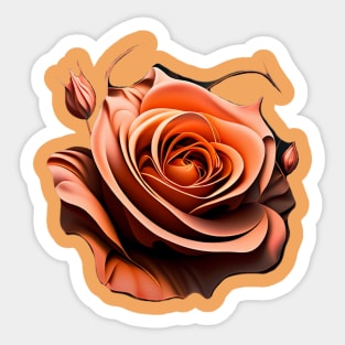 Rose - Orange Sticker